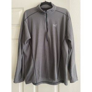 Arc’teryx Delta LT 1/2 Zip Grey Pullover Fleece Outdoors Preppy Men's Large